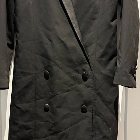 The Kooples Leather Trimmed Tuxedo Dress - Picture 6 of 12